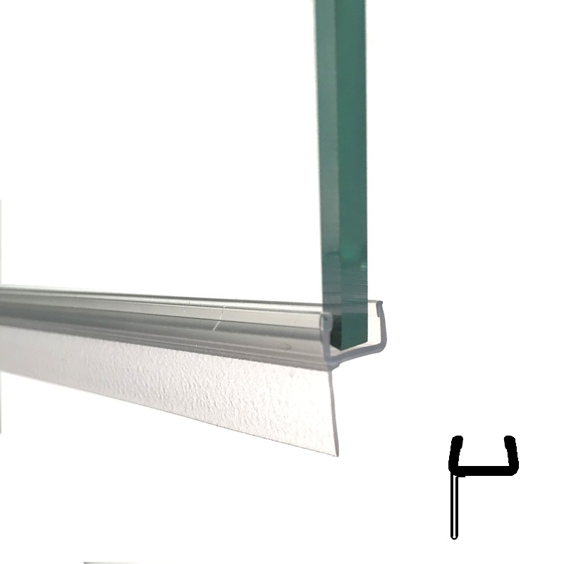Lippendichtung für 8mm Glasstärke, in 2m Länge, kleine Glaseinstand.