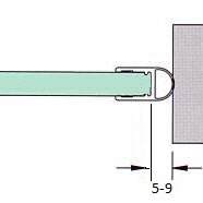 Muster von Balgdichtung, 5 mm Glas