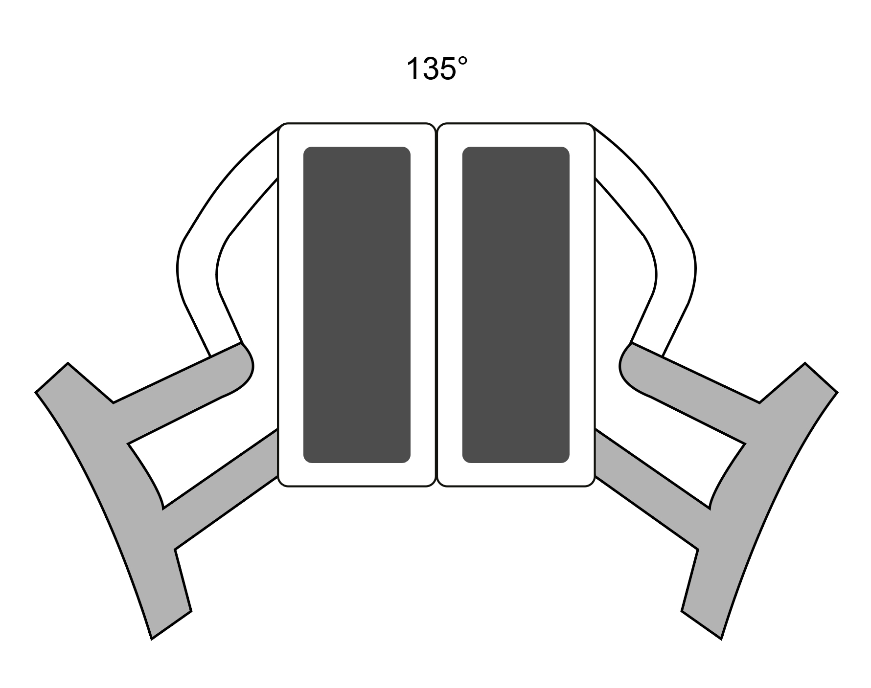 Einschubdichtung Dusar 135°.  Im Set verkauft 2m lang.