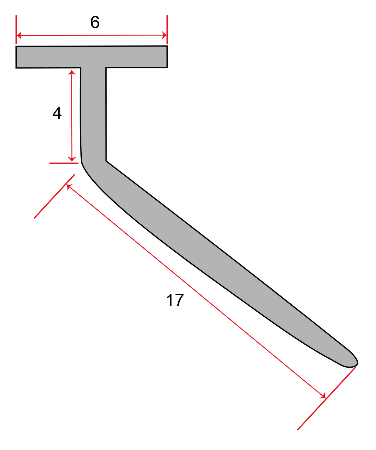 Einschubprofil als Wasserabweiser oder Vertikal.