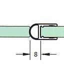 Muster von Balgdichtung, 5 mm Glas