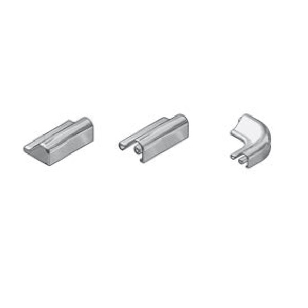 Schwallschutz - Endstück Set in Chrom.