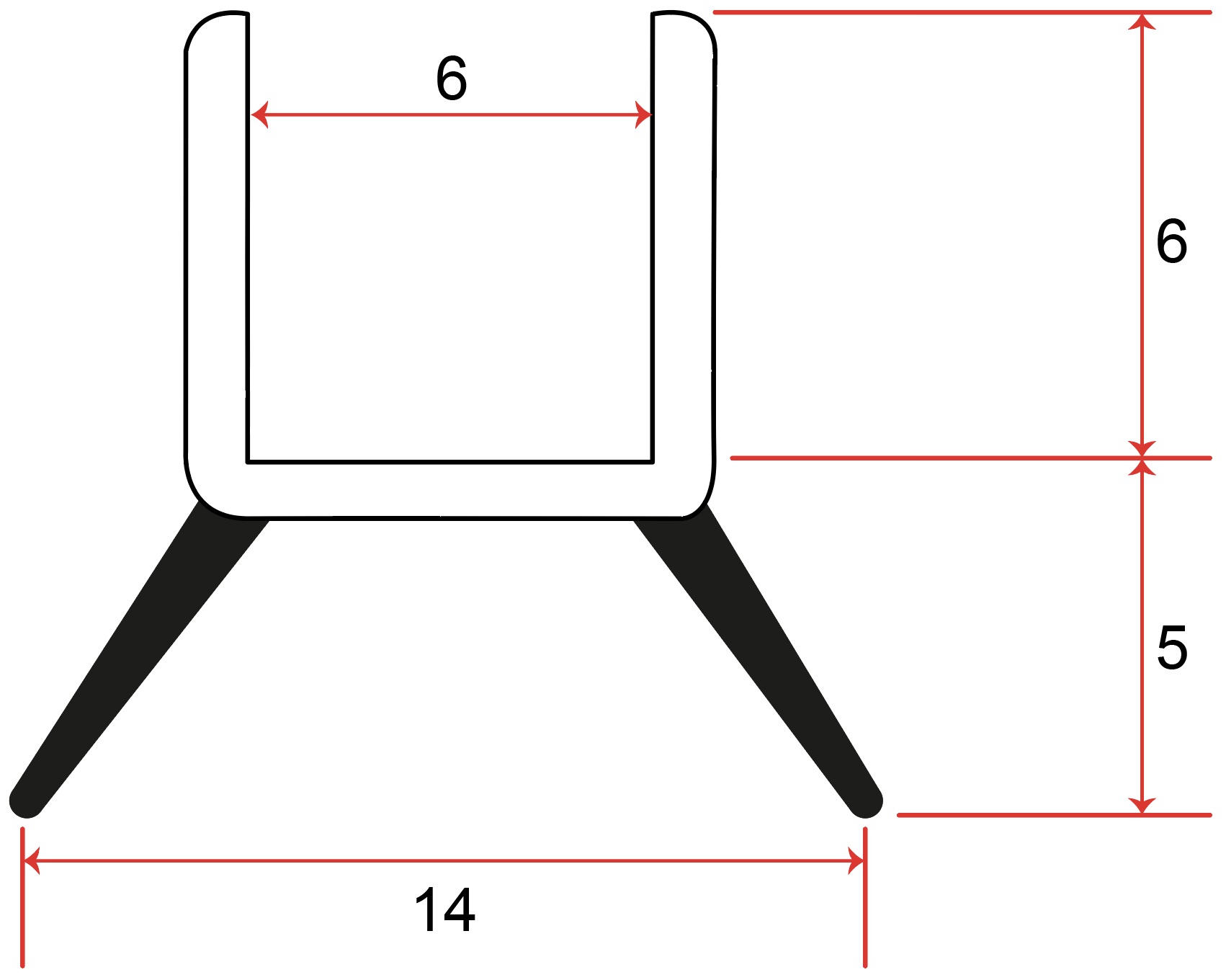 Muster von Wasserabweiser für Badewannen Glastüren für 6mm