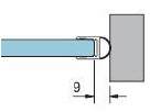 Muster von Balgdichtung, 10/12 mm Glasstärke