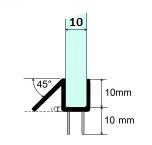 Wasserabweiser mit Doppel-Lippe für 10mm Glas
