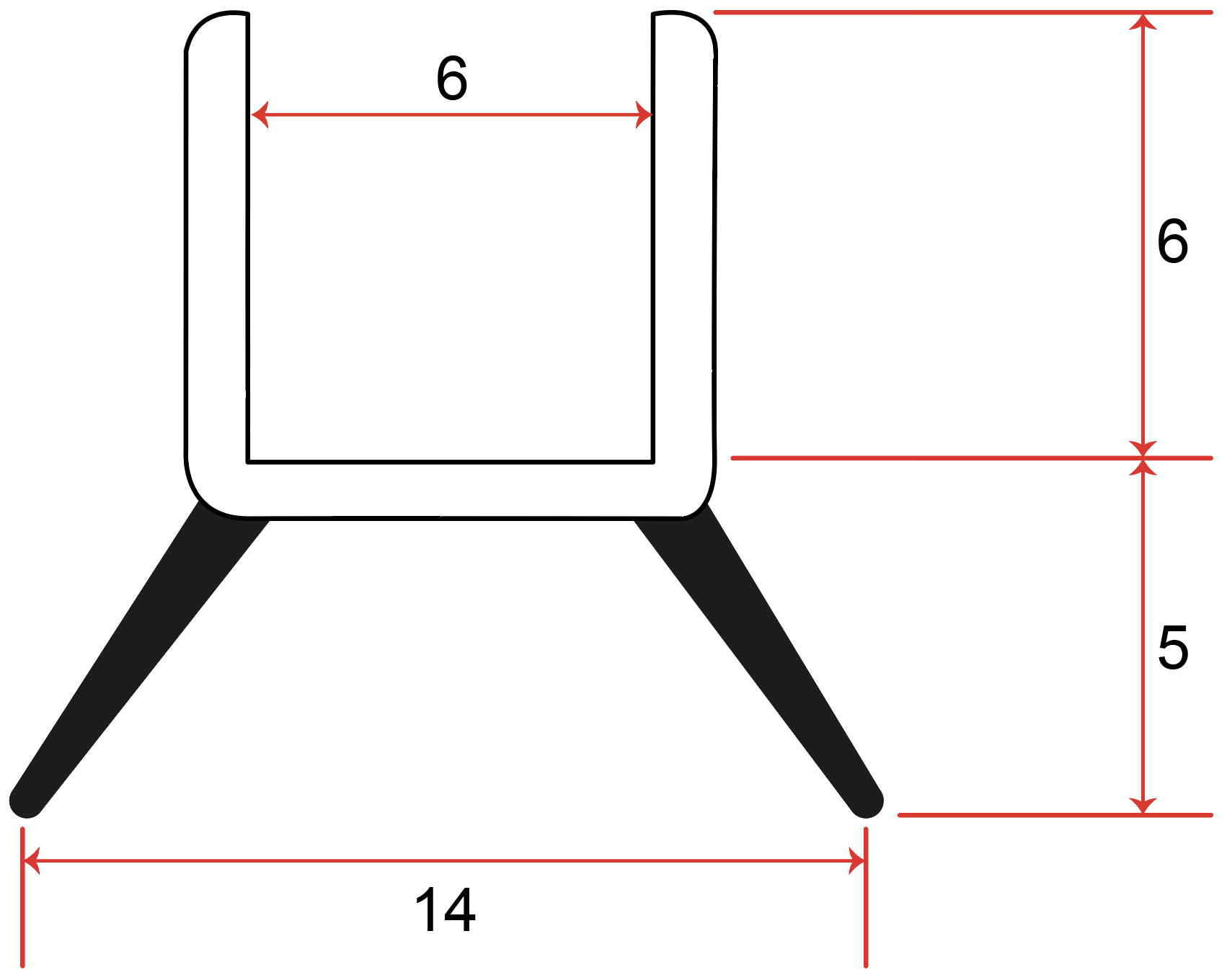 Wasserabweiser für Badewannen Glastüren 6mm